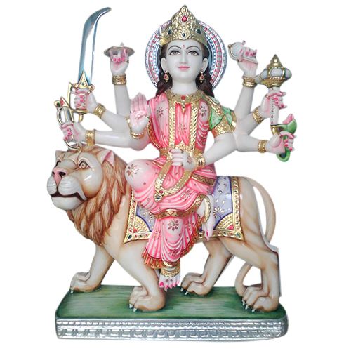 Eco-Friendly Marble Durga Ji Statue