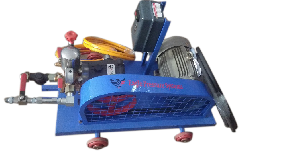 Electric Hydrostatic Test Pump - Max. 120 Lpm, High Pressure , Blue Color Design