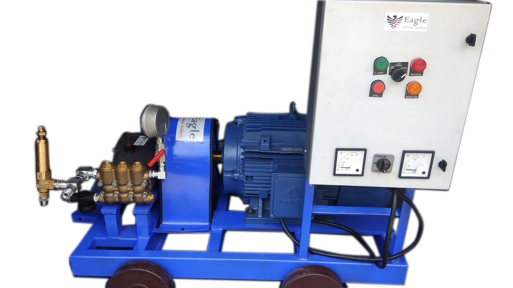 Electric Hydrostatic Test Pump - Max. 120 Lpm, High Pressure , Blue Color Design