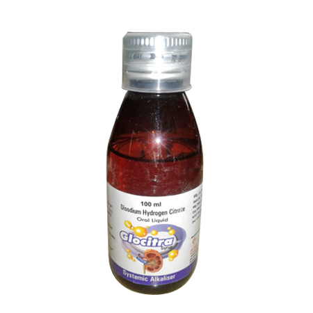 Glocitra Disodium Hydrogen Citrate Oral Liquid - Alkalizing Agent for Urinary Acidity | General Medicine, 1 Unit, Keep in Cool Dry Place