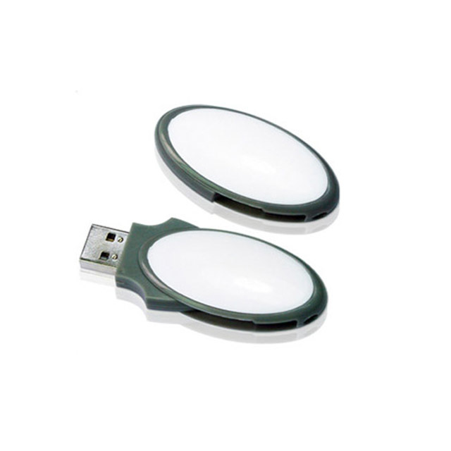 Creative Ovel Shape Custom Logo Plasic Usb Size: 30 X 15 X 10mm