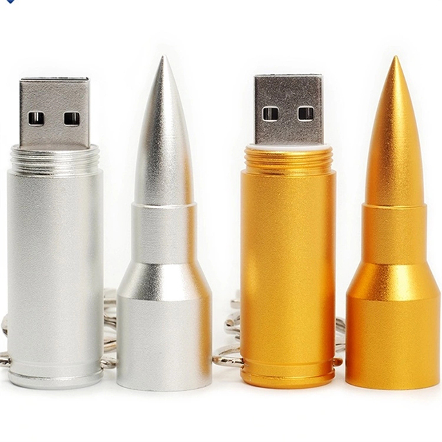 Custom Design Bullet Shape Pen Drive Size: 76 X 16mm