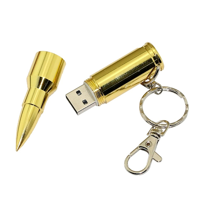 Custom Design Bullet Shape Pen Drive Size: 76 X 16mm