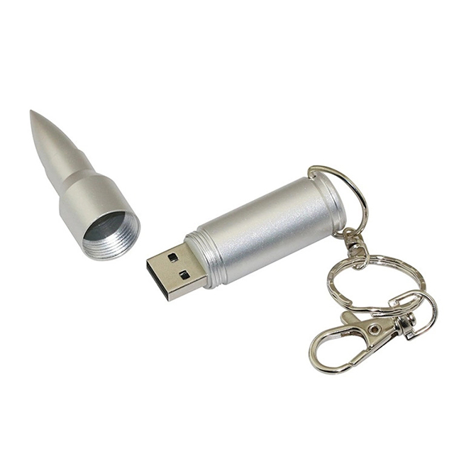 Custom Design Bullet Shape Pen Drive Size: 76 X 16mm