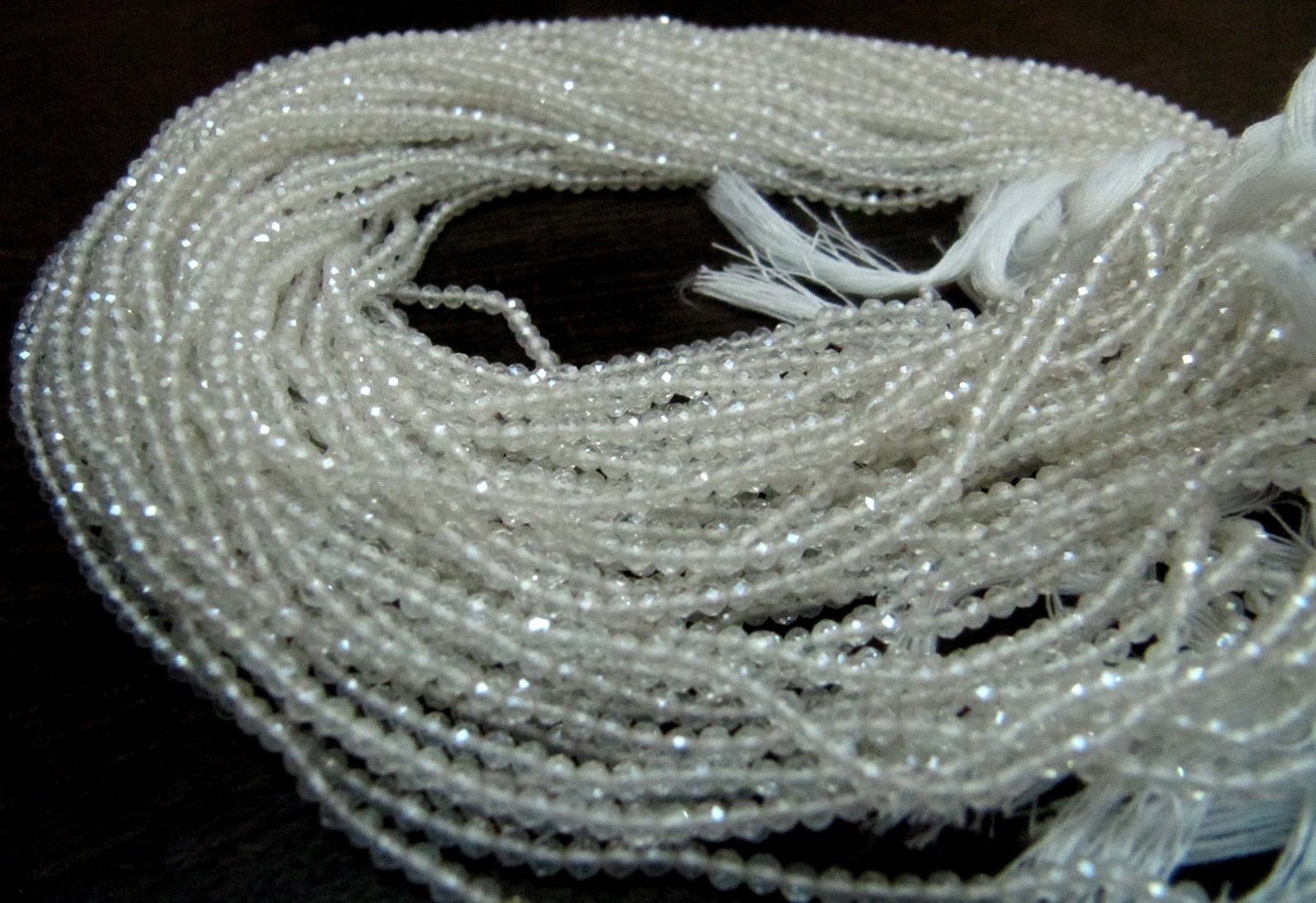 White Aaa Quality Natural Rock Crystal Ab Mistic Dimond Coated Beads