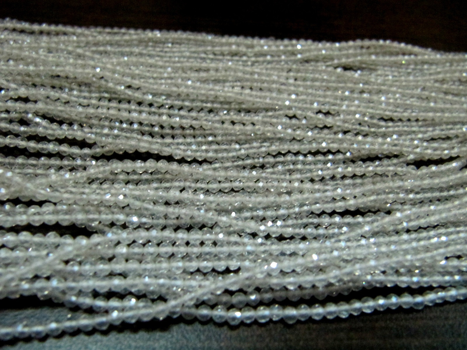 White Aaa Quality Natural Rock Crystal Ab Mistic Dimond Coated Beads