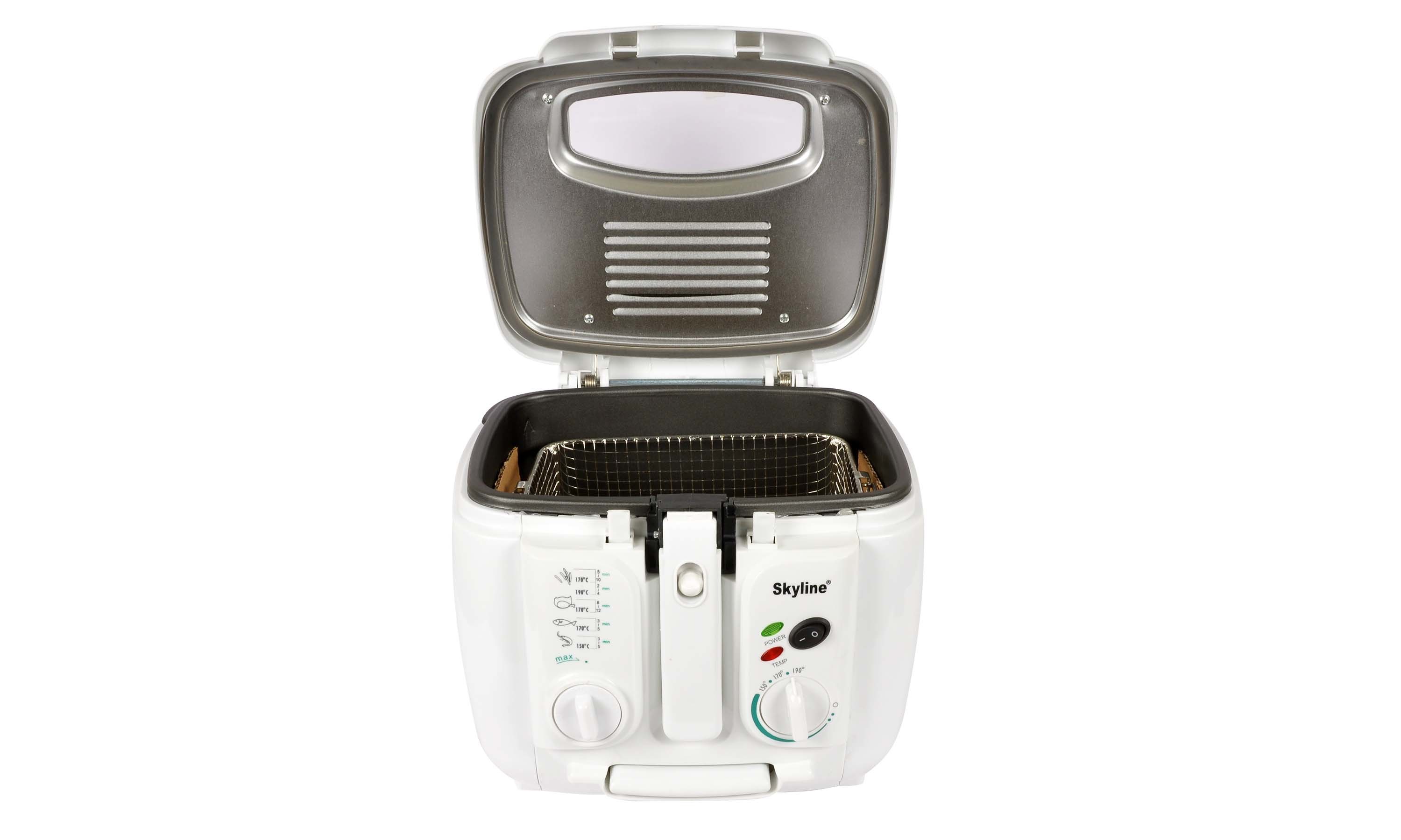 Deep Fryer - 2.5 Liter Capacity, 1200w Power | Cool Touch Body, Smoke Filter, 30 Minute Timer, Non-stick Bowl