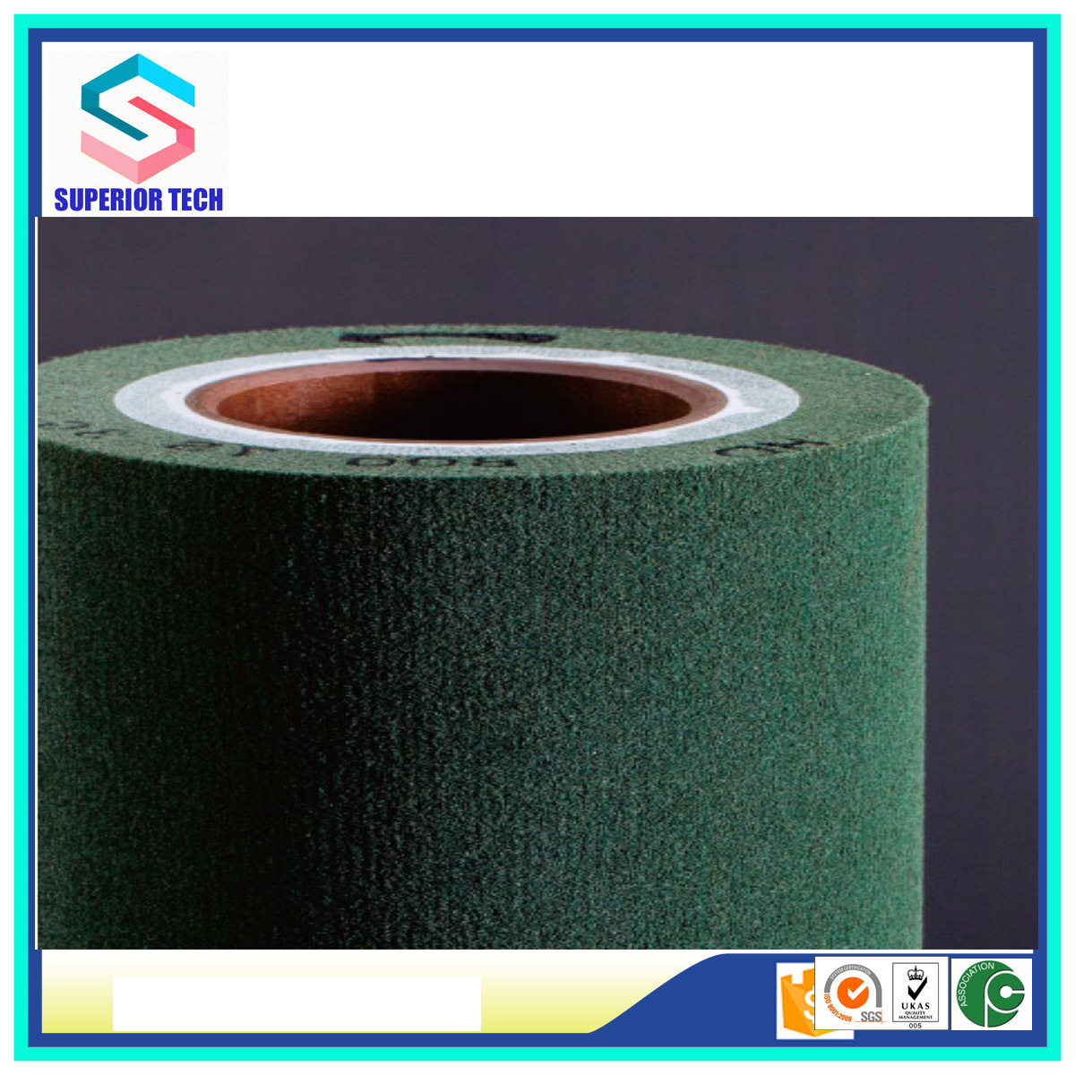 Non-woven Brush Roller - High Density 3x6x24 Inches, Gray | Long Life, Superior Pcb Cleaning & Deoxidizing Performance