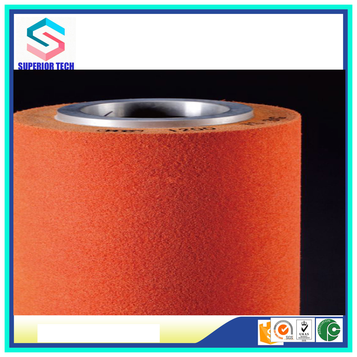 Non-woven Brush Roller - High Density 3x6x24 Inches, Gray | Long Life, Superior Pcb Cleaning & Deoxidizing Performance