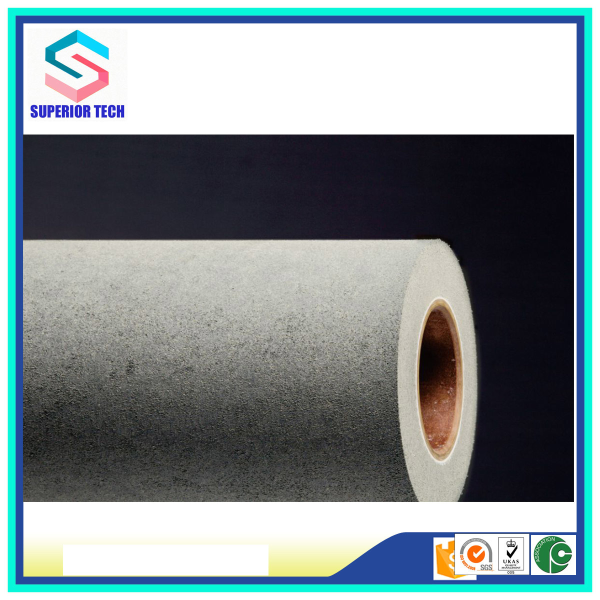 Non-woven Brush Roller - High Density 3x6x24 Inches, Gray | Long Life, Superior Pcb Cleaning & Deoxidizing Performance