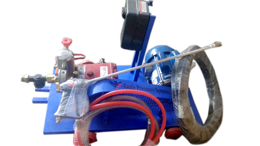 High Pressure Hydro Test Pump - Color: Blue Grey