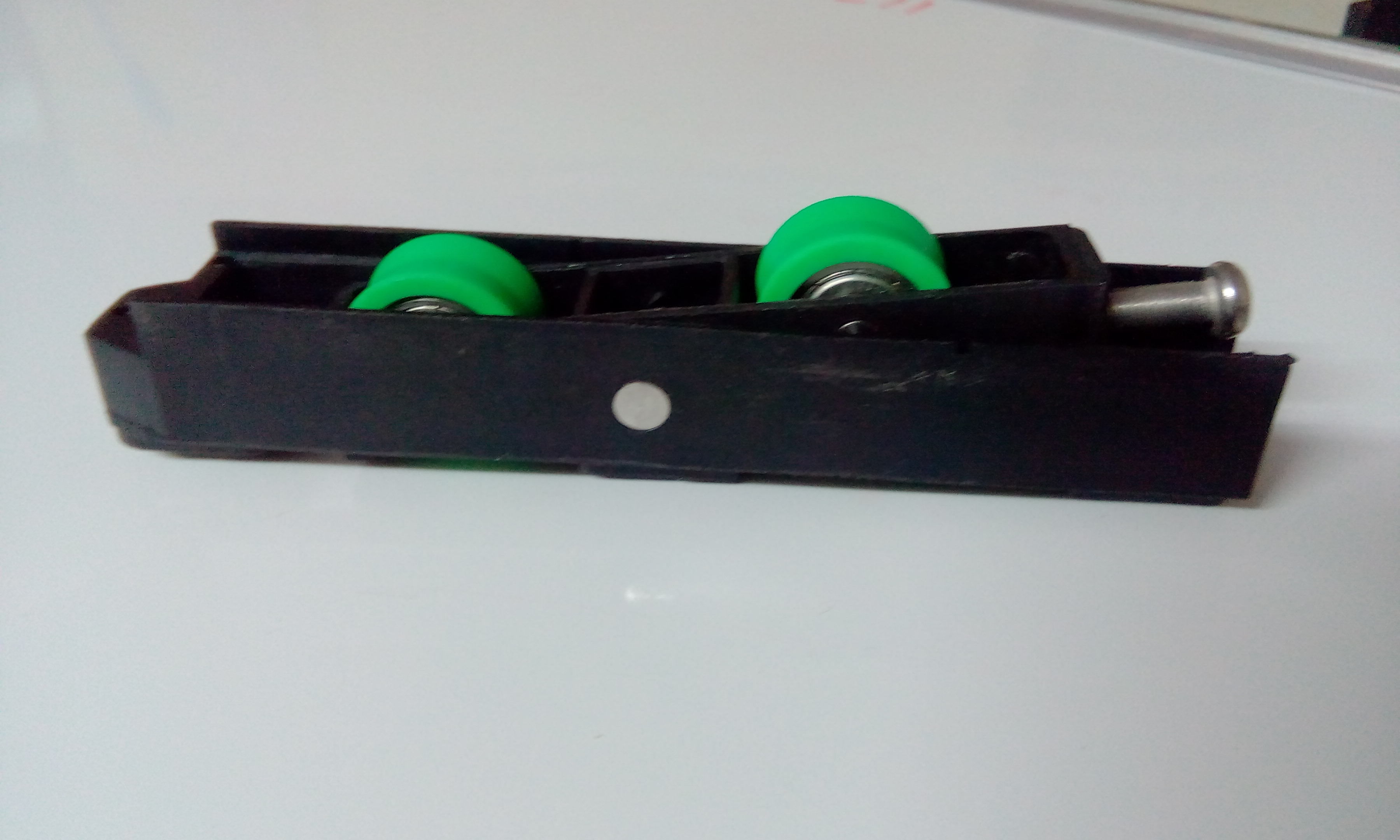Adjustable Sliding Window Roller - Steel, 27 X 65 Cm, Black & Green | Robust Build, Corrosion Resistant, Supports 50 - 80 Kg Capacity