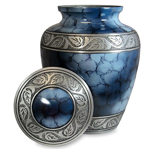 Brass & Aluminum Urn Set - 10" Height, 200 Cu In Volume | Handcrafted Artisans, Heart & Keepsake Included