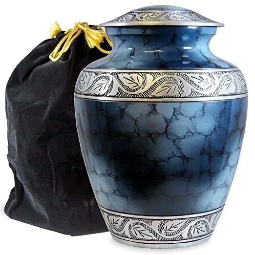 Brass & Aluminum Urn Set - 10" Height, 200 Cu In Volume | Handcrafted Artisans, Heart & Keepsake Included