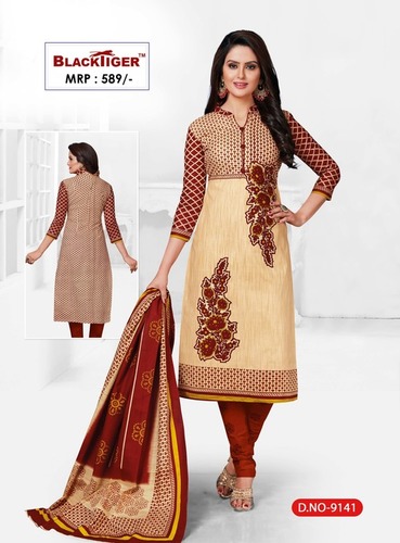 Chiffon Churidar Suit Material - Soft Chiffon, Elegant Patterns, Alluring Color Combinations | Skin Friendly Comfort for Casual Ethnic Wear