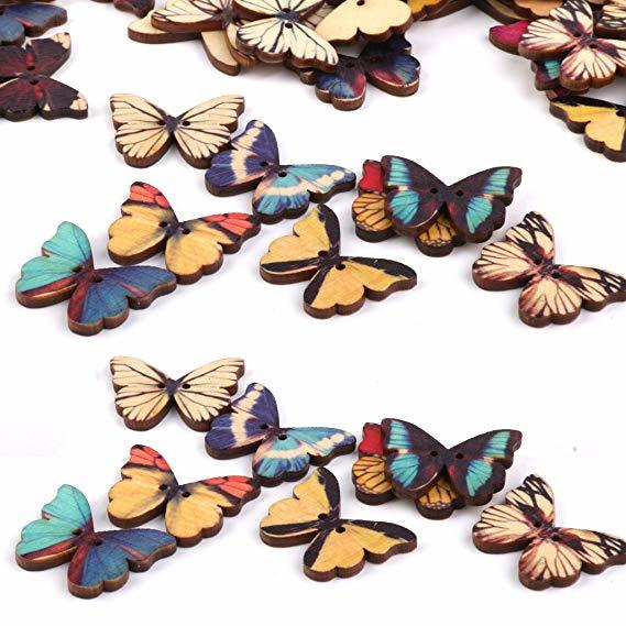 Colored Wooden Button