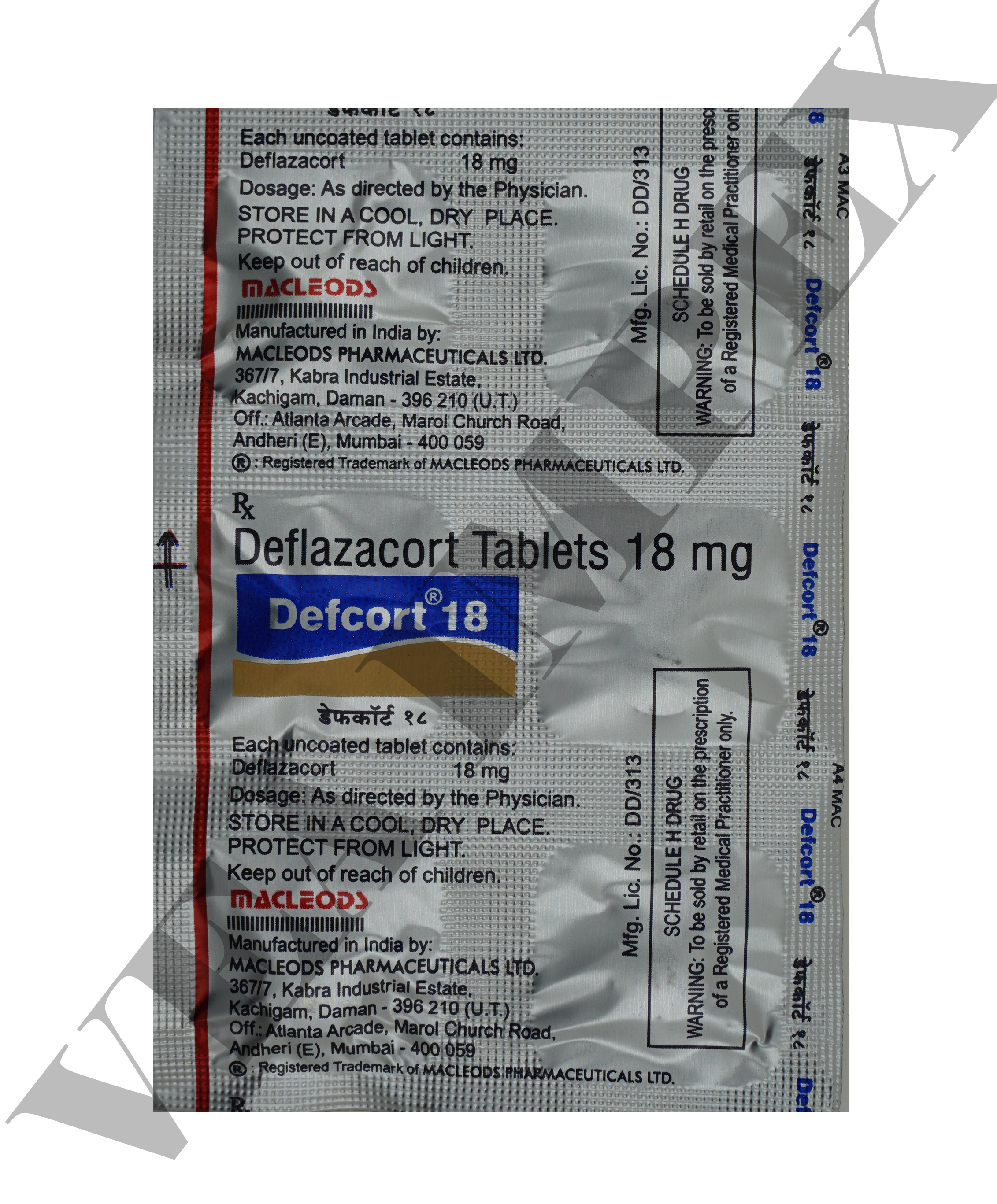 Defcort 18 Mg Tablets General Medicines