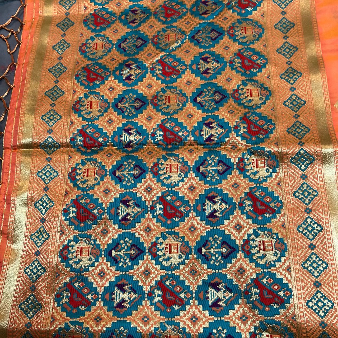 Saree Peach Heavy Soft Silk With Beautiful Zari Work Saree(dnhsilk1)