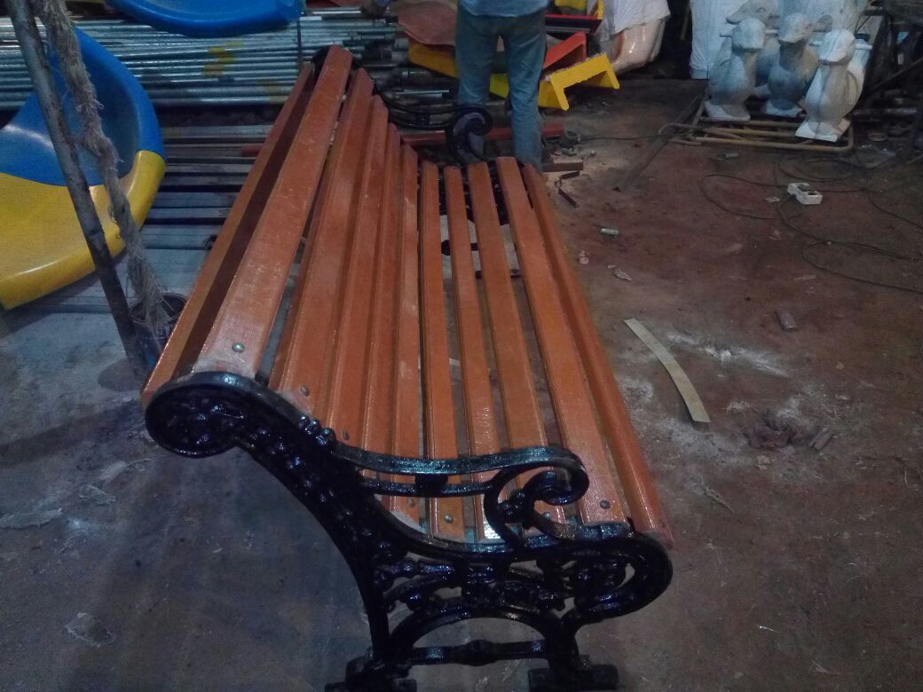 Garden Bench - Metal & Wood