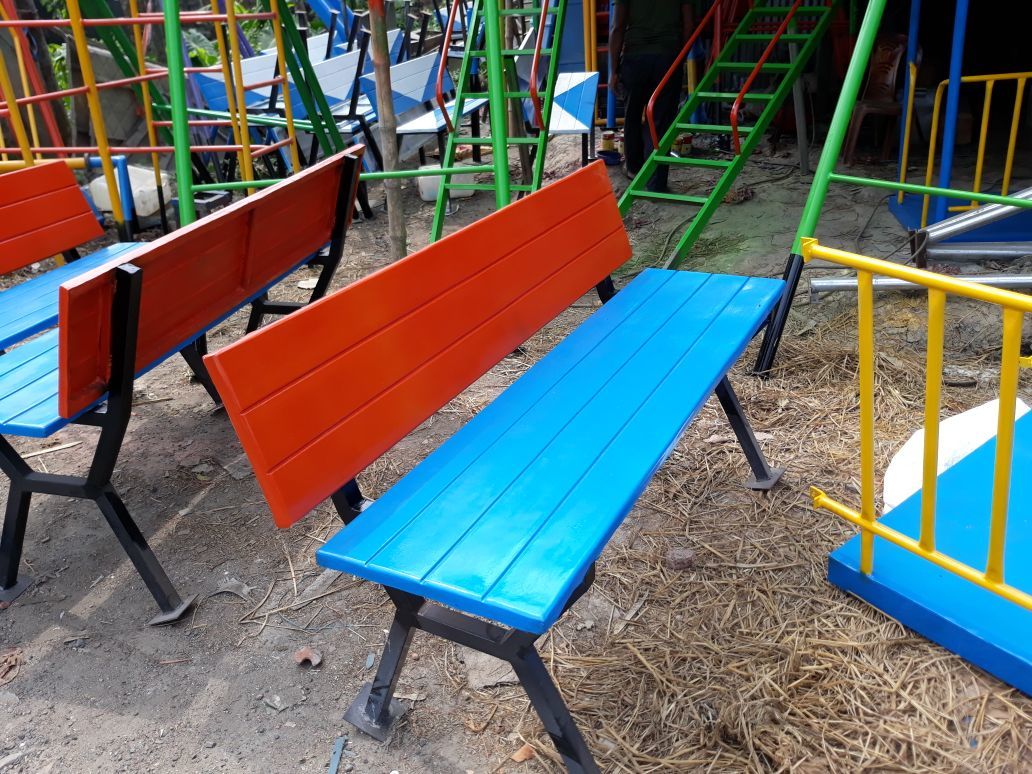 Garden Bench - Metal & Wood