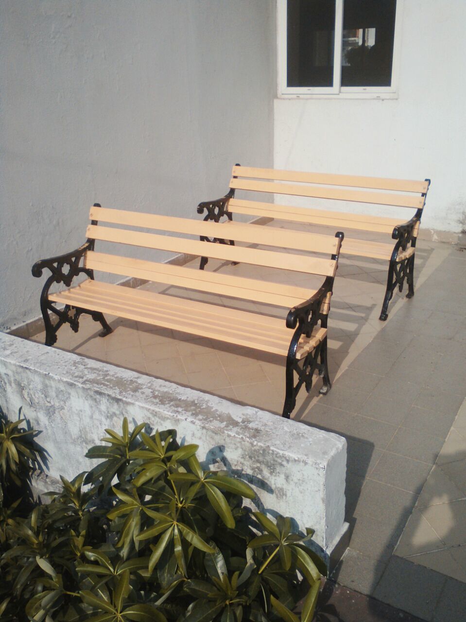 Garden Bench - Metal & Wood