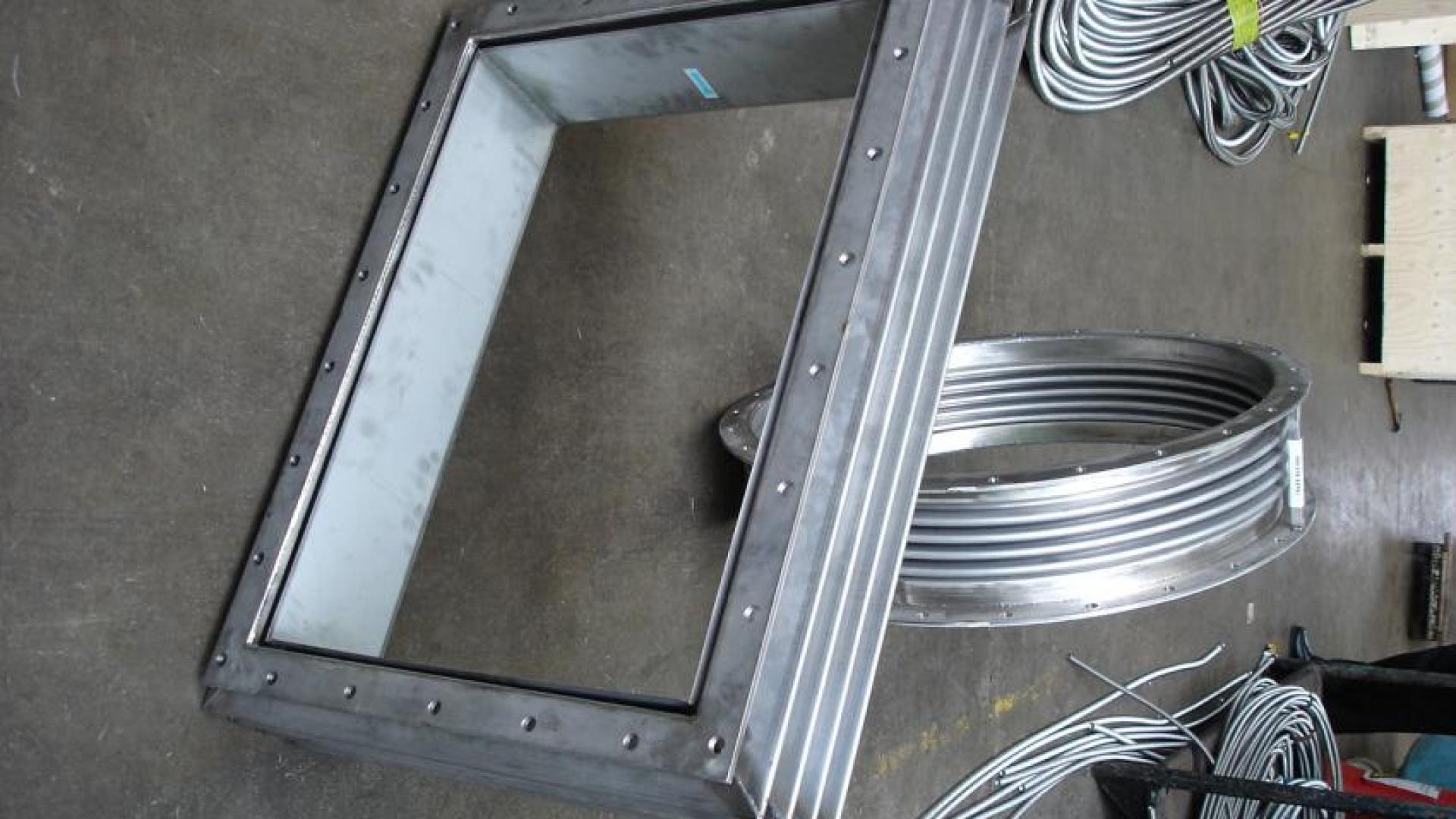 Rectangular Metal Expansion Joints - Stainless Steel, Customizable Dimensions | Low Pressure, High Temperature, Variable Number Of Convolutions, Flange Connection, Polished Finish