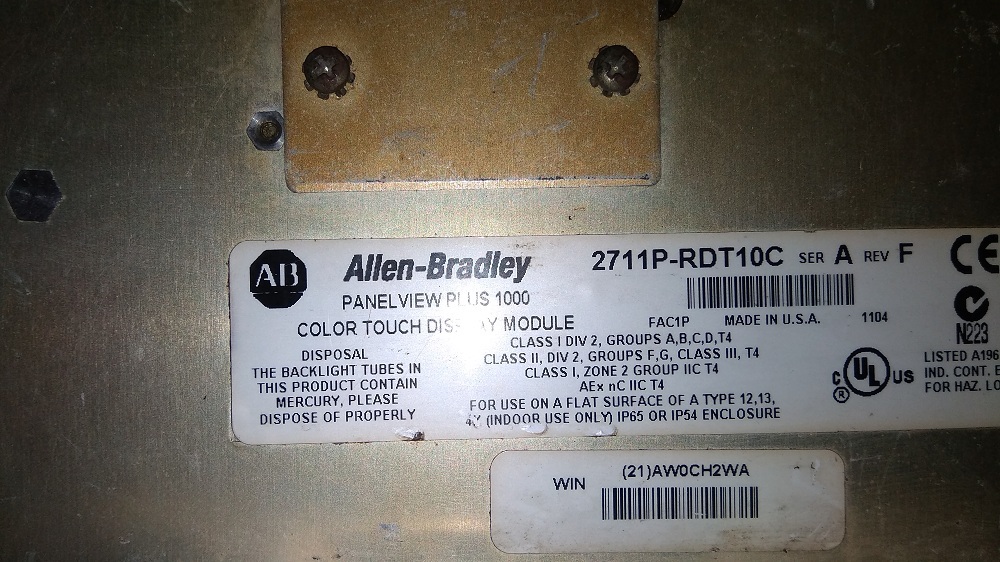 Allen Bradley Hmi 2711p-rdt10c A