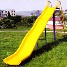 Playground Slides - High-Density Polyethylene, 12ft x 4ft x 6ft, Yellow | 10ft Slide Length, 150 lbs Weight Capacity, 4 Ladder Steps