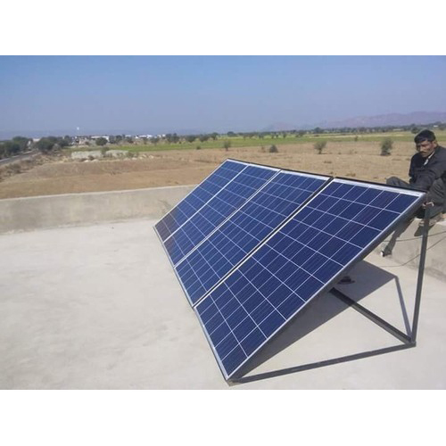 Off Grid Solar Plant - Aluminium Construction | Automatic Switch, High Efficiency, Easy Rooftop Installation, Versatile Dimensions, Matte Black Finish