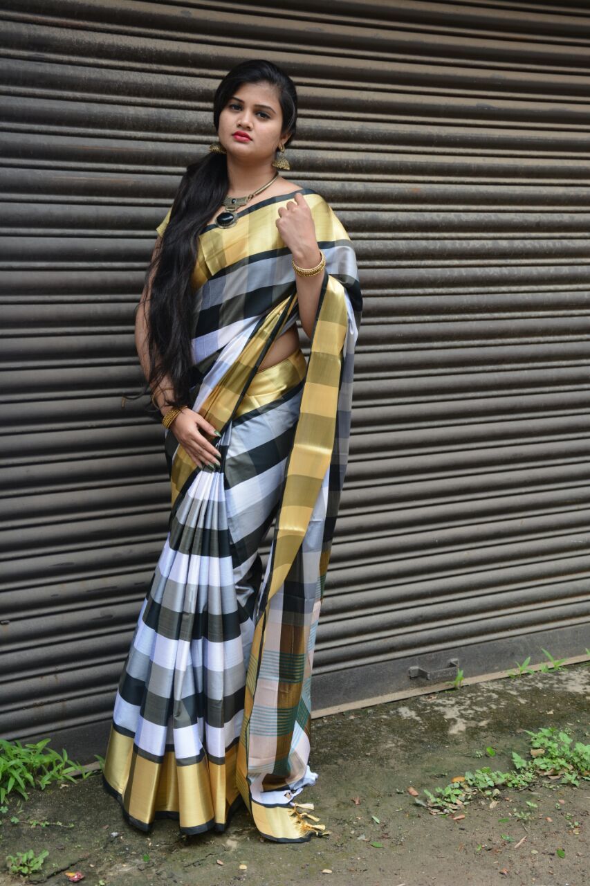 Bollywood Multichex Soft Silk Saree (Dnhsilk5)