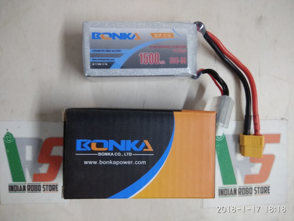 Bonka Lipo 1500mah 35C 11.1V (3S) बैटरी