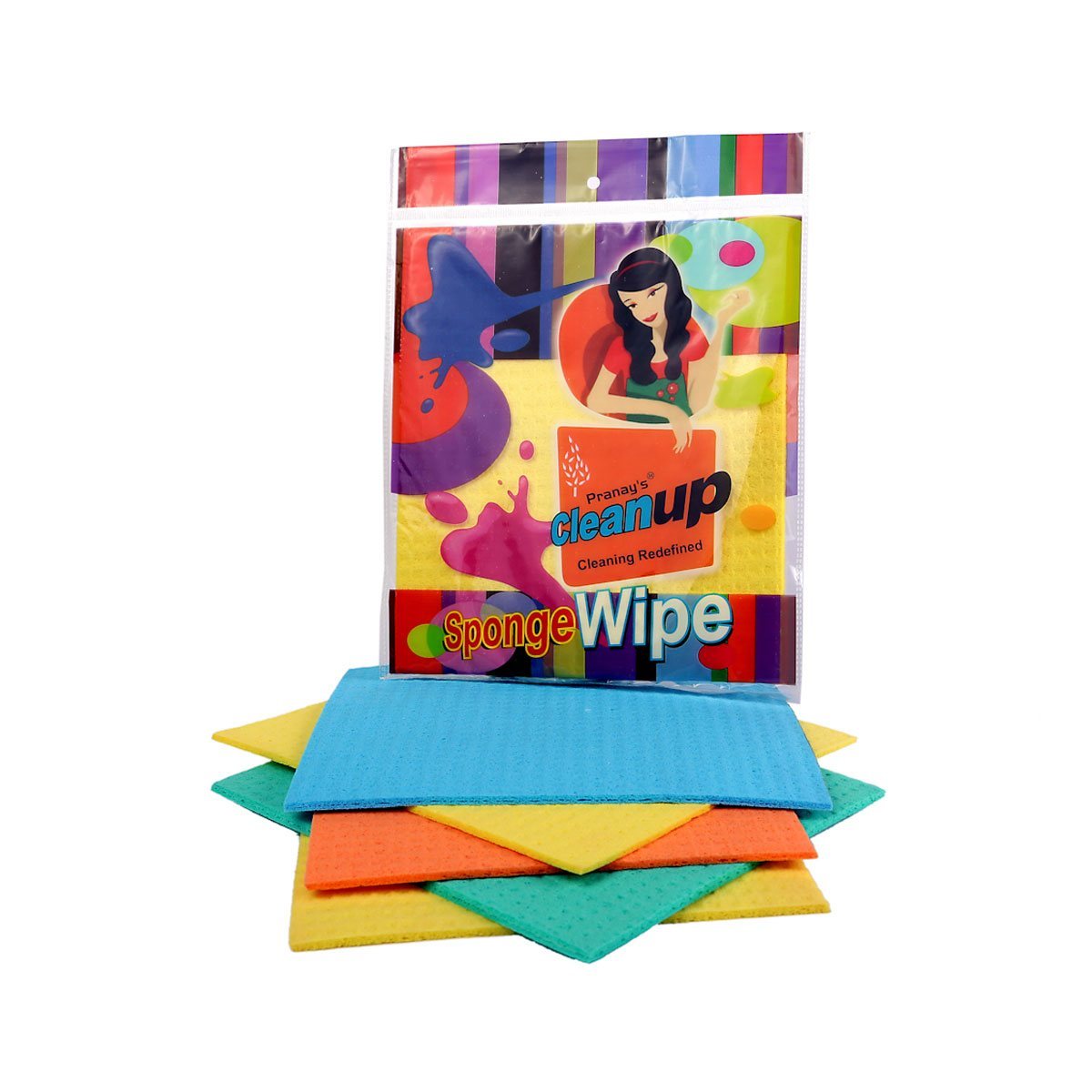 Cellulose Kitchen Sponge Wipe - 200mm X 180mm | Eco-friendly, Antibacterial, Lint Free, Absorbs 10x Water Weight