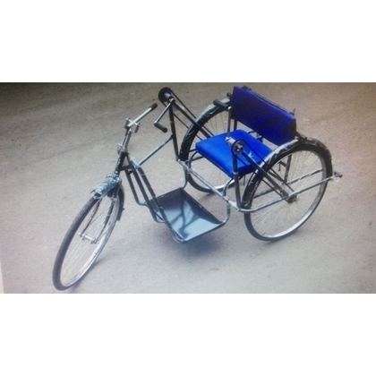 Handicapped Tricycle - Steel Frame, 20-26 Inches Wheel Diameter, Black | Comfortable Seat, Durable Frame, Hand-powered, Safe Design