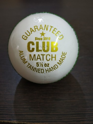 Multicolour Apg Club Match White Leather Cricket Ball