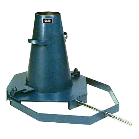 Slump Test Apparatus - Steel, Standard Size, Blue Color | Manual Testing Equipment for Determining Concrete Slump with Tamping Bar & Base Plate