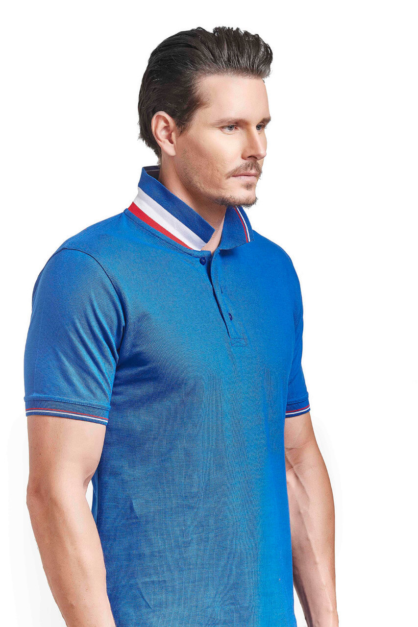 Premium Polo With Collar Up Pattern - Cotton Fabric, Multi Color, Short Sleeves | Classic Polo Collar Design, Stylish And Comfortable For Men