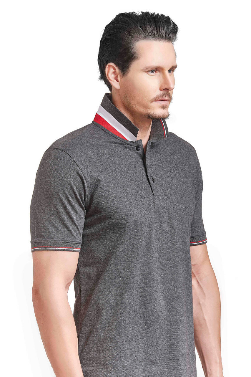 Premium Polo With Collar Up Pattern - Cotton Fabric, Multi Color, Short Sleeves | Classic Polo Collar Design, Stylish And Comfortable For Men