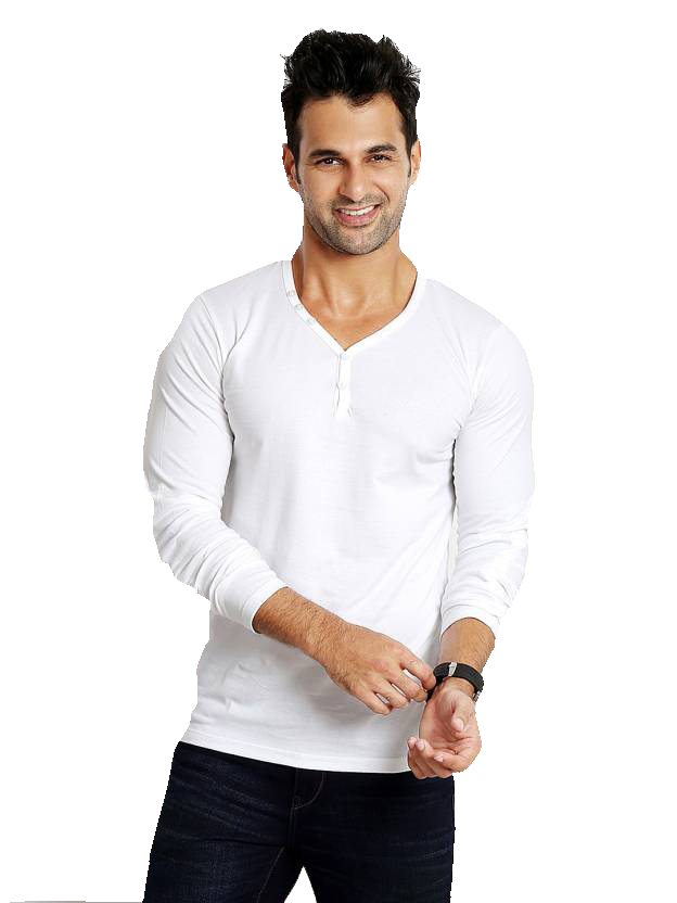 Mens Y Neck Henley Tshirts - Cotton Fabric, Multi Color | V-neck, Plain Pattern, Short Sleeves, Designed For Male Comfort And Style