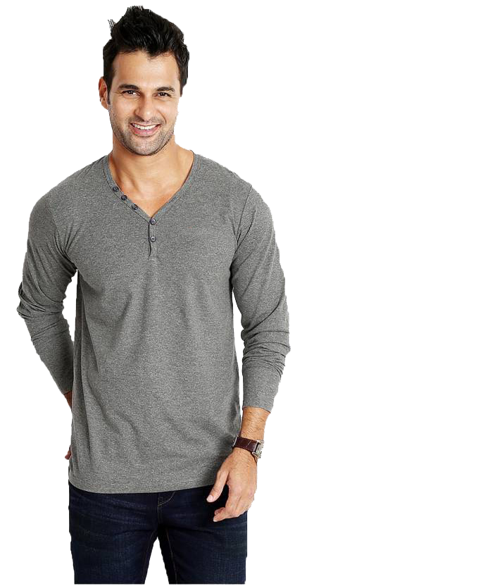 Mens Y Neck Henley Tshirts - Cotton Fabric, Multi Color | V-neck, Plain Pattern, Short Sleeves, Designed For Male Comfort And Style