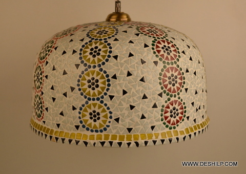 Multicolor Hanging Glass Designer Light Fixture Decorative Exclusive