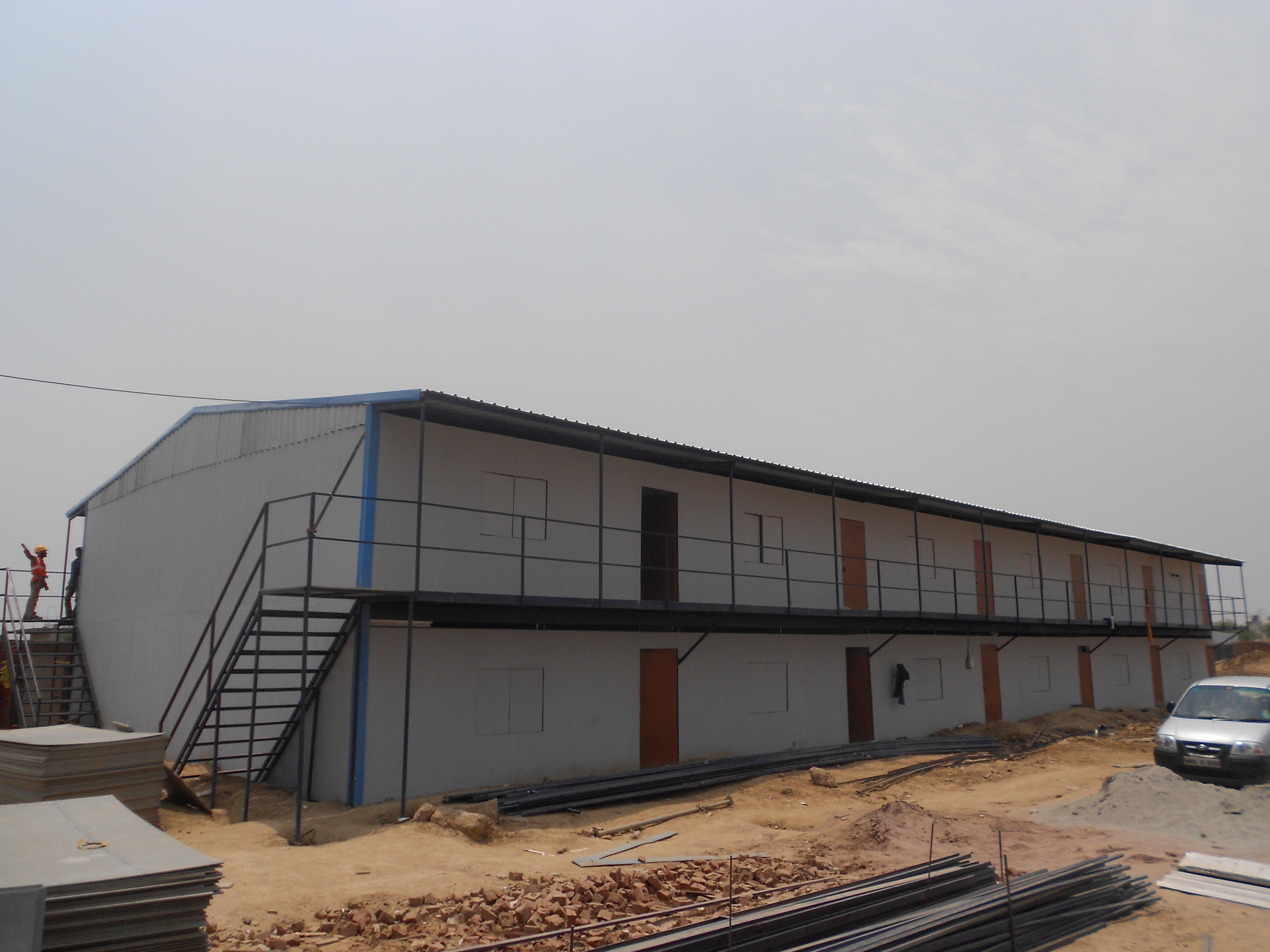 Portable Site Office - Steel & Cement Board Construction, 20-year Lifespan, Water Resistant Walls, Versatile Use For Meetings & Storage