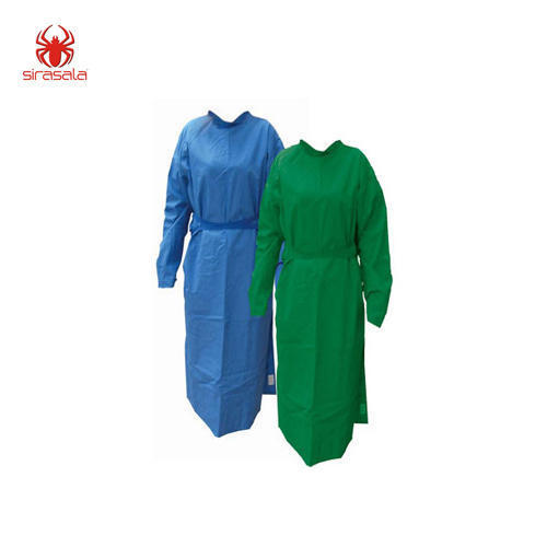 OT Dress - 100% Cotton Fabric, Free Size, Green Color, 55 Inch Length, Long Sleeves, Unisex, Ideal for Doctors & Surgeons | High Comfort, Easy to Wash