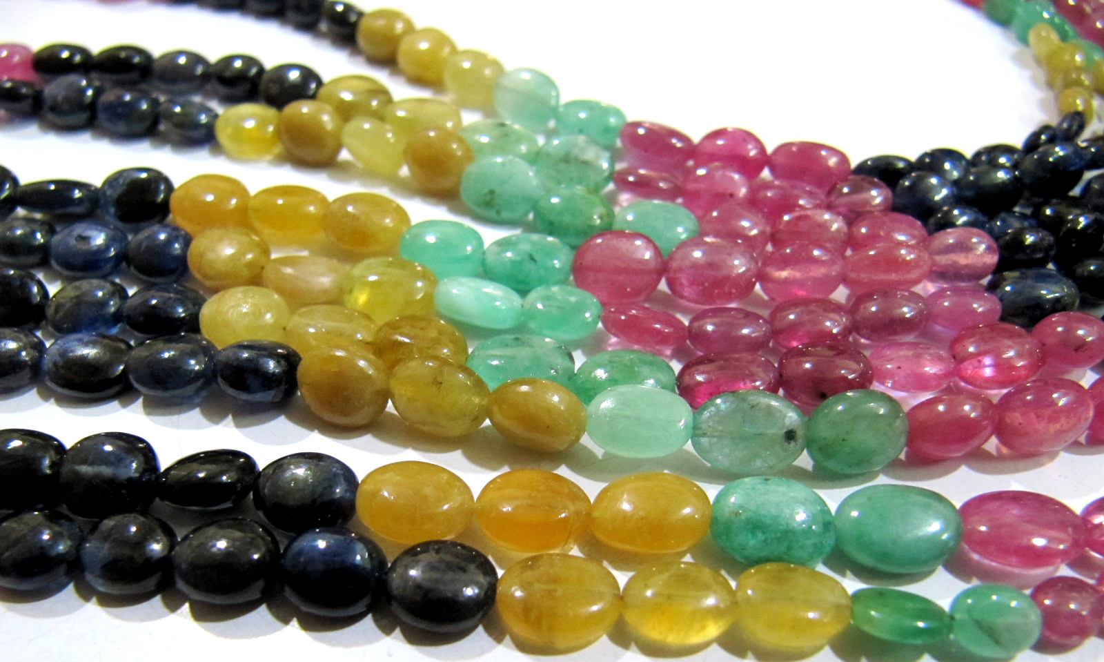 Aaa Quality Genuine Ruby Emerald Sapphire Beads