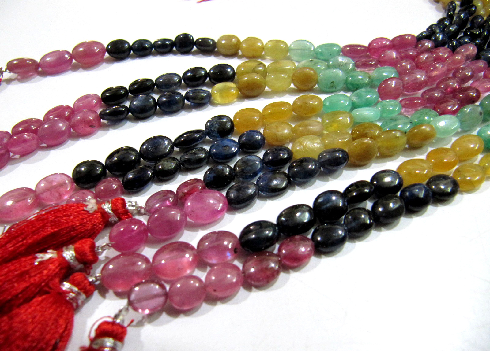 Aaa Quality Genuine Ruby Emerald Sapphire Beads
