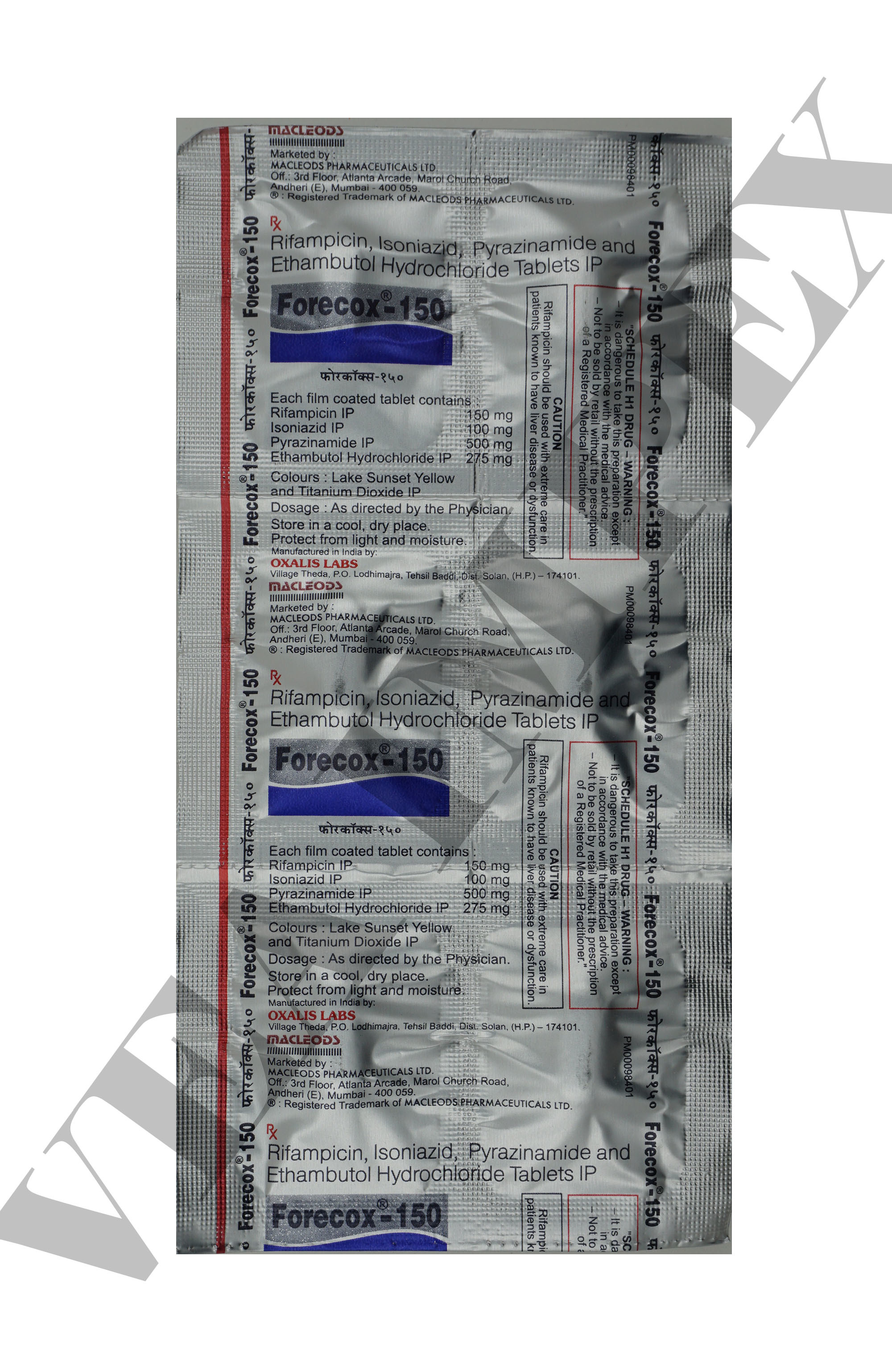 Forecox 150 Mg Tablet Shelf Life: 1 Years