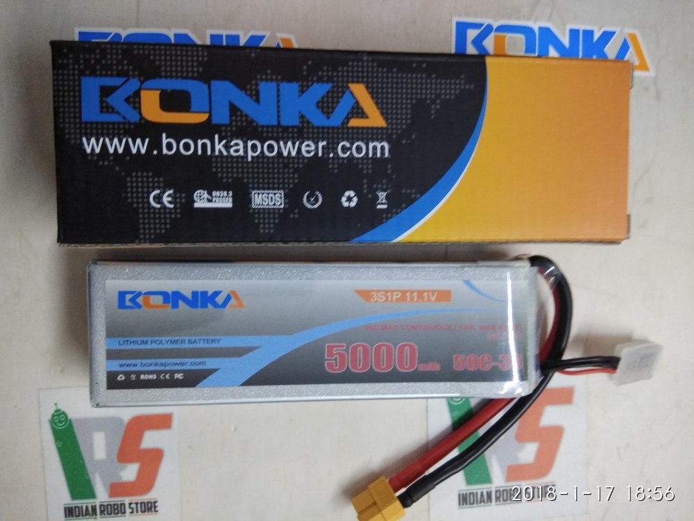 Bonka Lipo 5000mah 35C 11.1V (3S) बैटरी