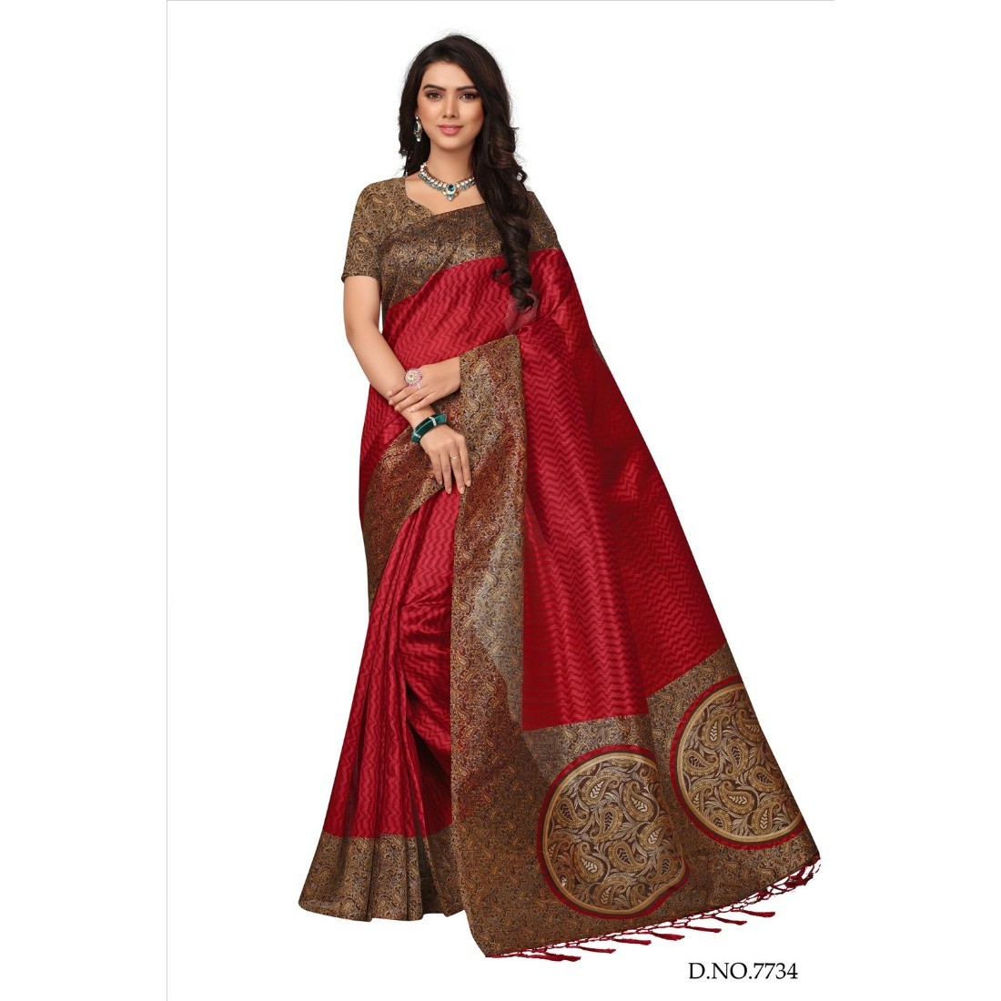 Soft Mysore Silk Saree - Art Silk, 6.3 Meters Length, Printed Design, Un-stitched Blouse , Woven Border For Formal, Daily, And Festive Wear