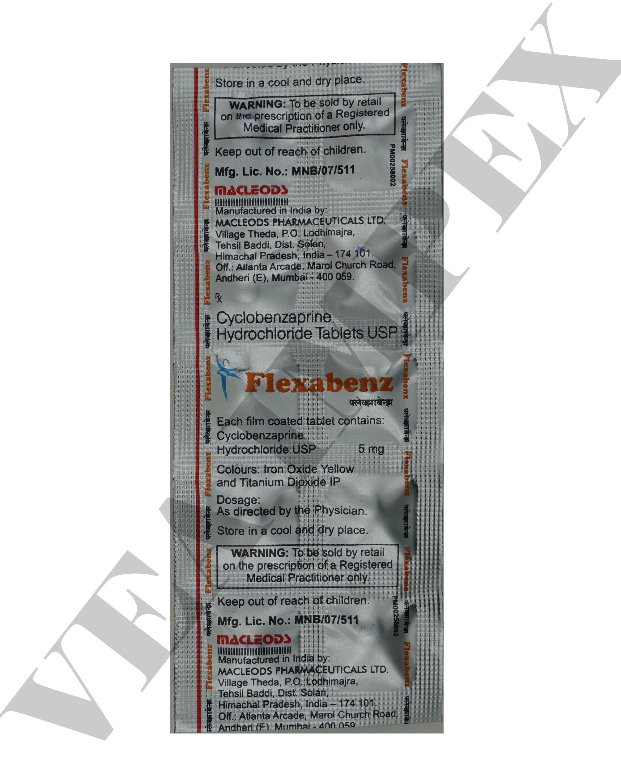 Flexabenz Tablets - 10 X 10 Tablets Dosage, General Medicines, Room Temperature Storage, Effective Muscle Pain Relief