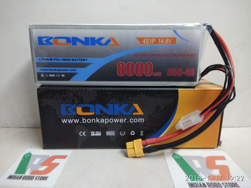 BONKA Lipo 8000mah 35C 14.8V (4S) बैटरी