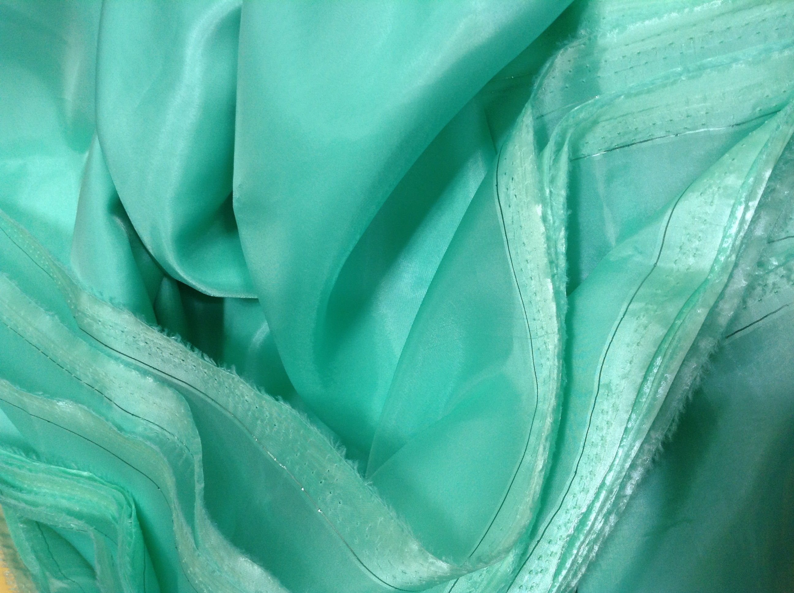Printed Silk Fabric - Brocade Material, Gota Printed With Small Round Design | Custom Dye Options Available